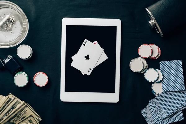 Live Blackjack dealer and table